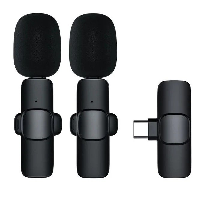 Microfone de Lapela Sem Fio com Redução de Ruído para Android para Gravação de Entrevista em Vlog Ao Vivo - Imagem 4
